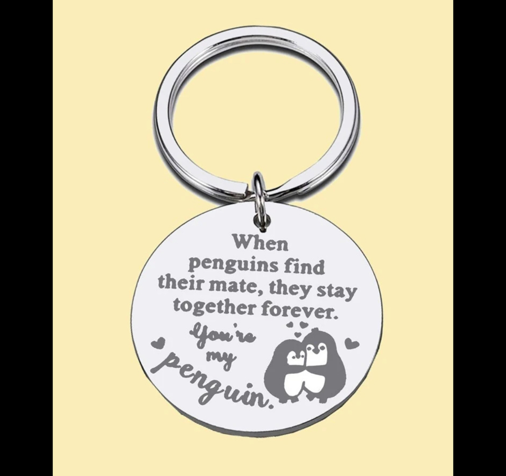 3/$25 You're My Penguin Stainless Steel Keychain NEW